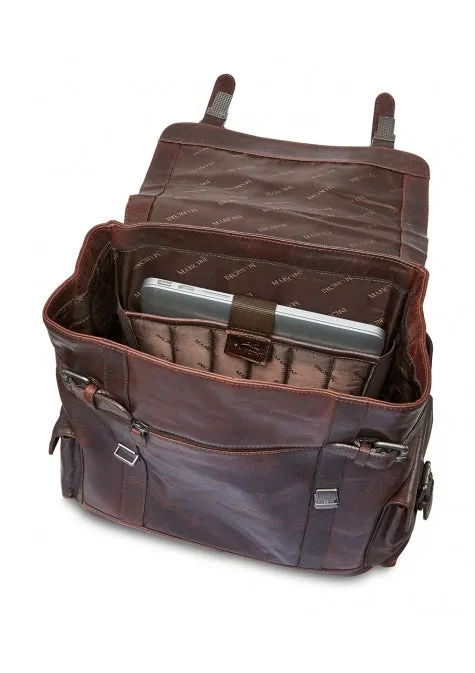 Mancini Buffalo Leather Backpack for 15'' Laptop