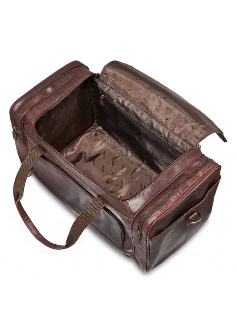 Mancini Buffalo Leather Carry-on Duffle Bag