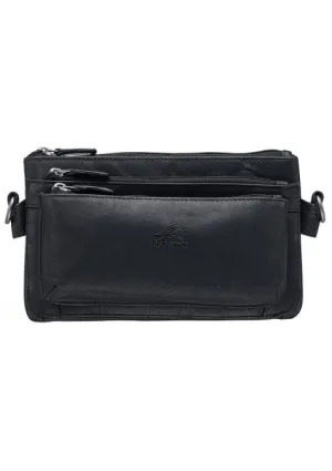 Mancini Buffalo Multi-Function Leather Waist Bag