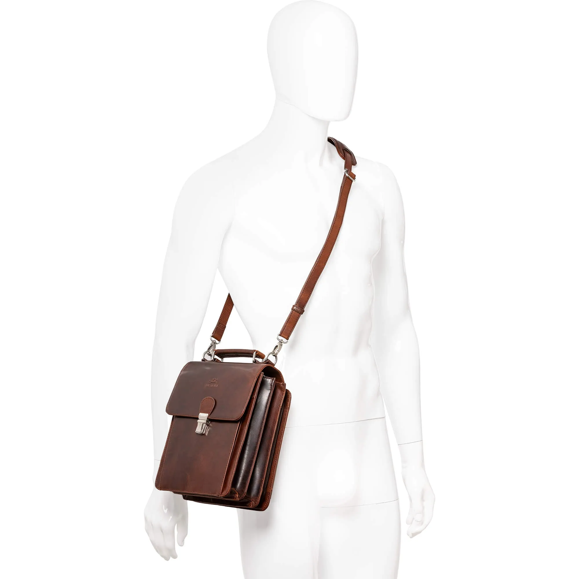 Mancini Buffalo Unisex Bag with Organizer on the Back