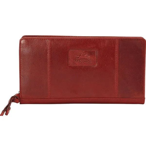 Mancini Casablanca Ladies' RFID Zippered Clutch Wallet