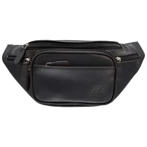 Mancini Classic Leather Waist Bag