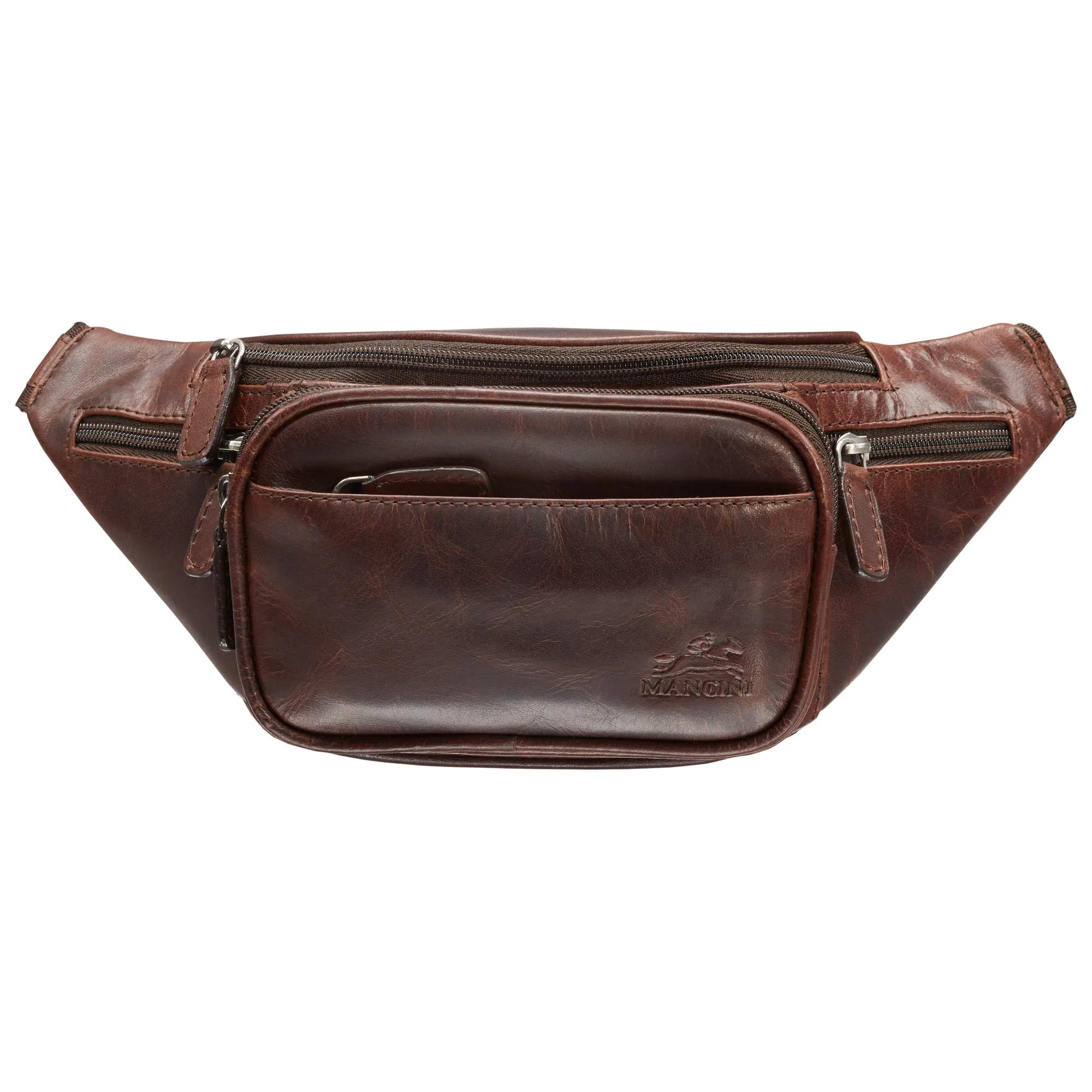 Mancini Classic Leather Waist Bag