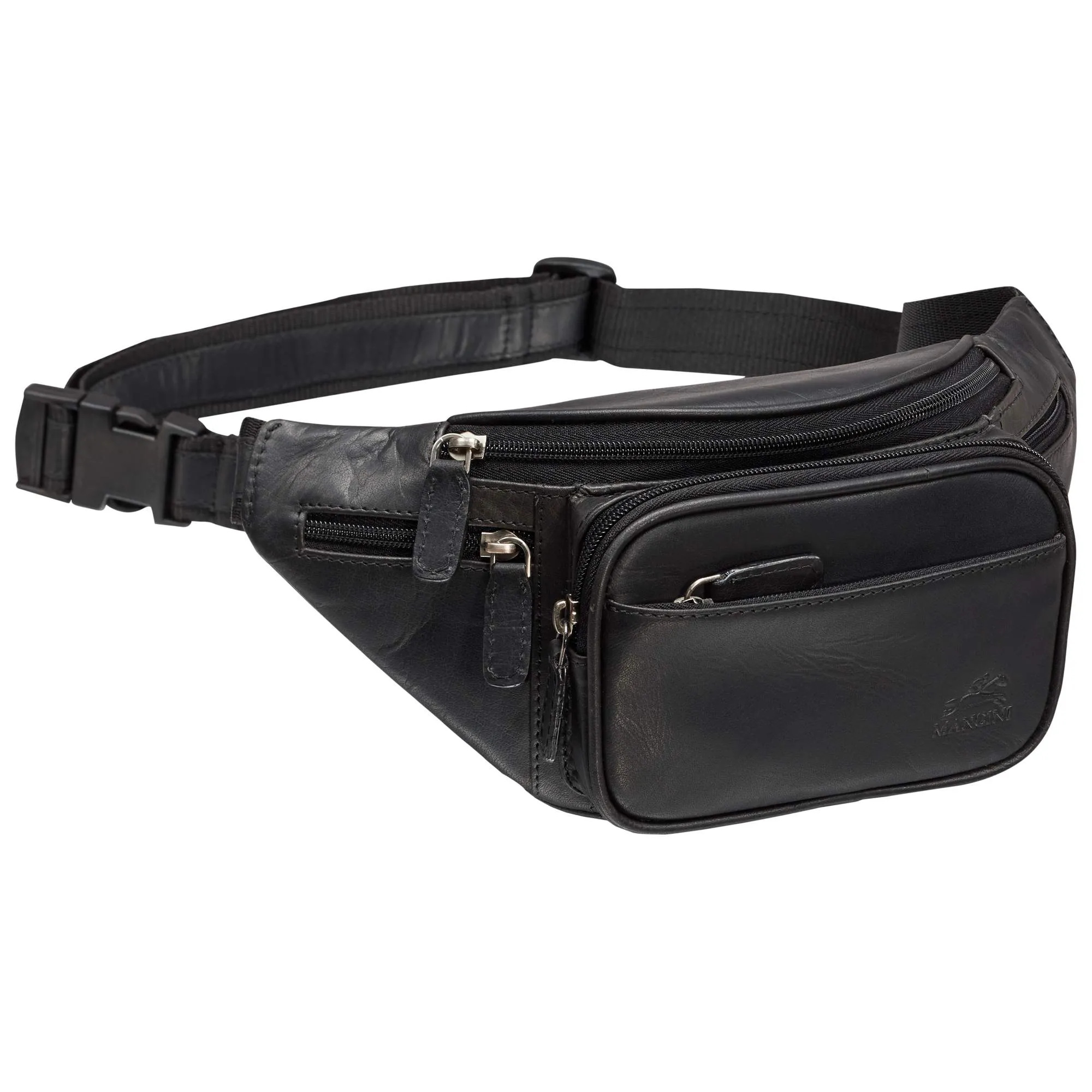 Mancini Classic Leather Waist Bag