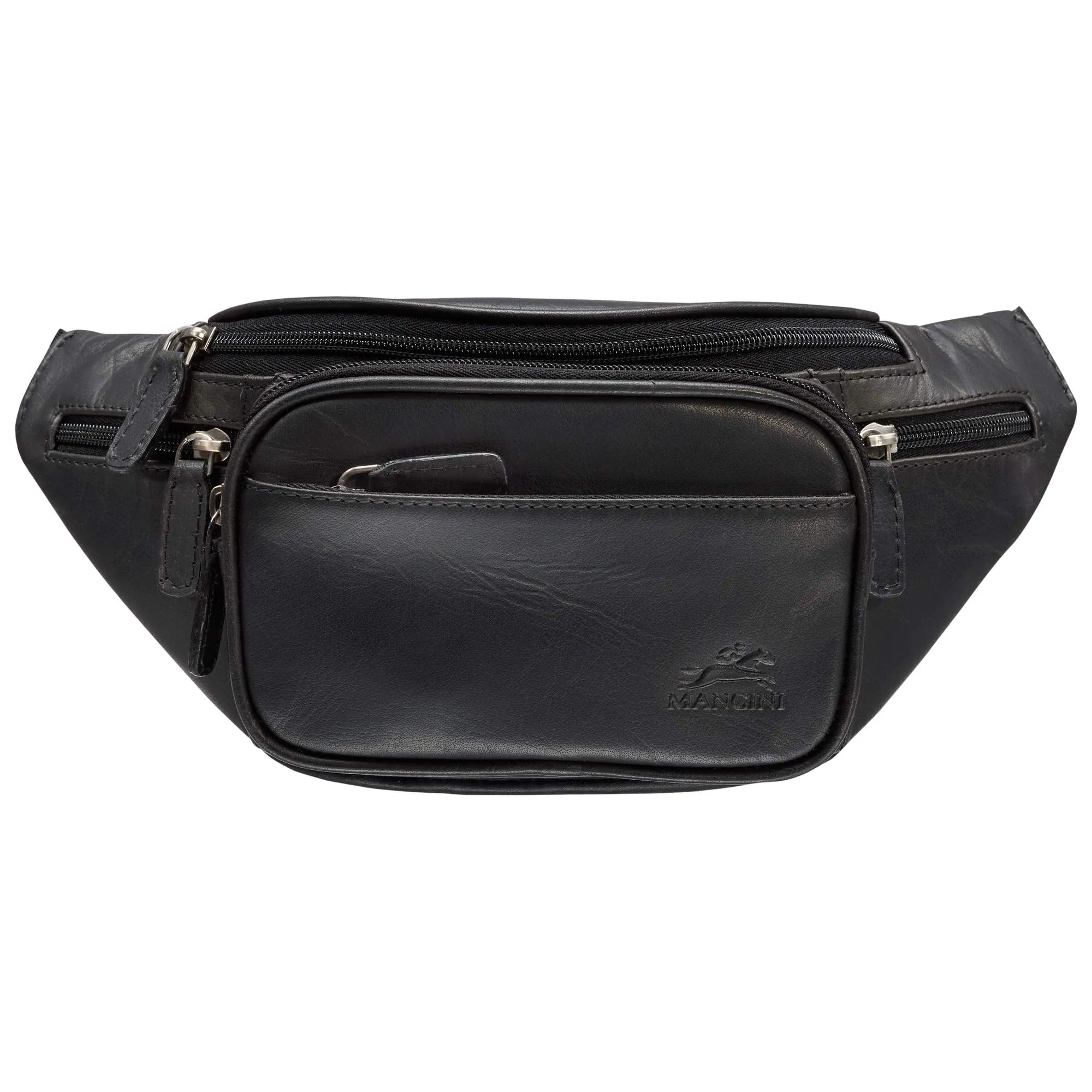 Mancini Classic Leather Waist Bag