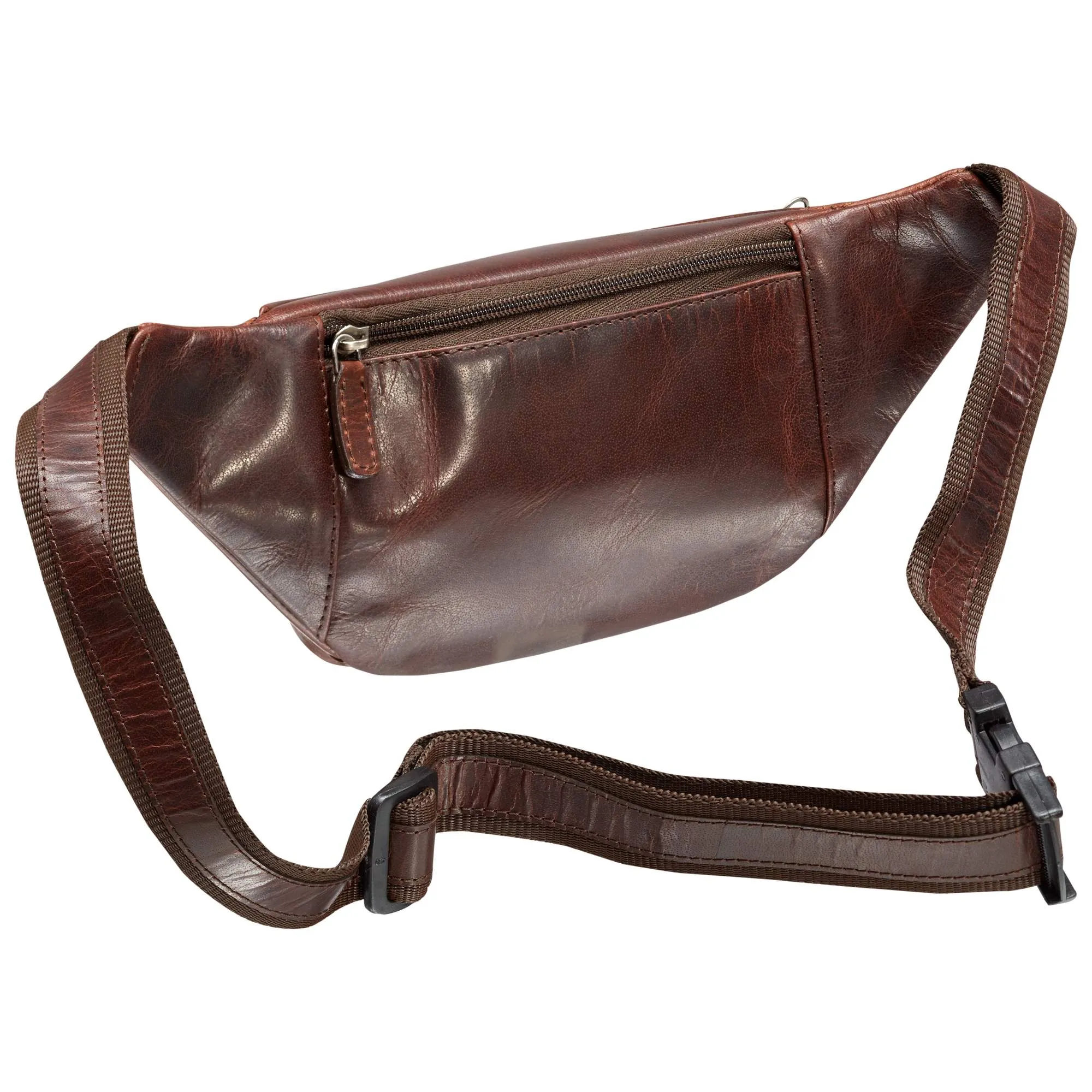Mancini Classic Leather Waist Bag