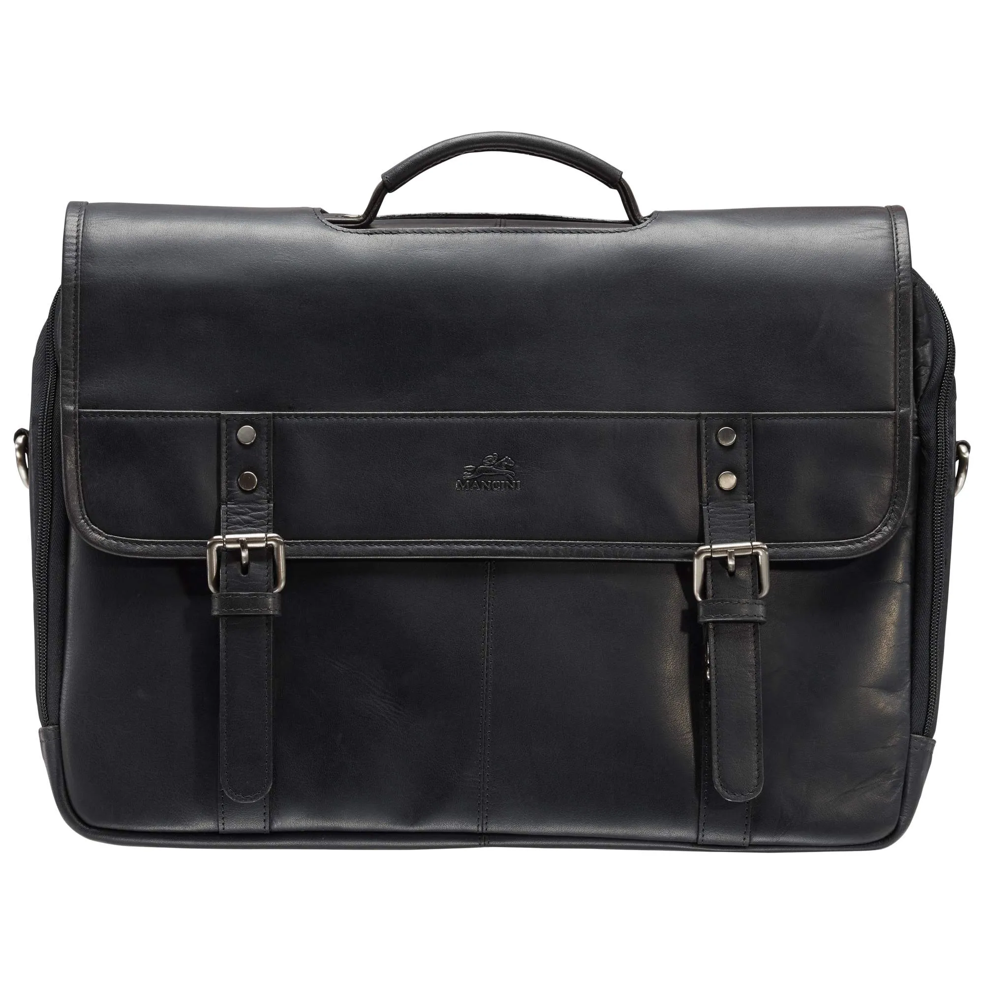 Mancini Double Compartment Briefcase for Laptop and Tablet