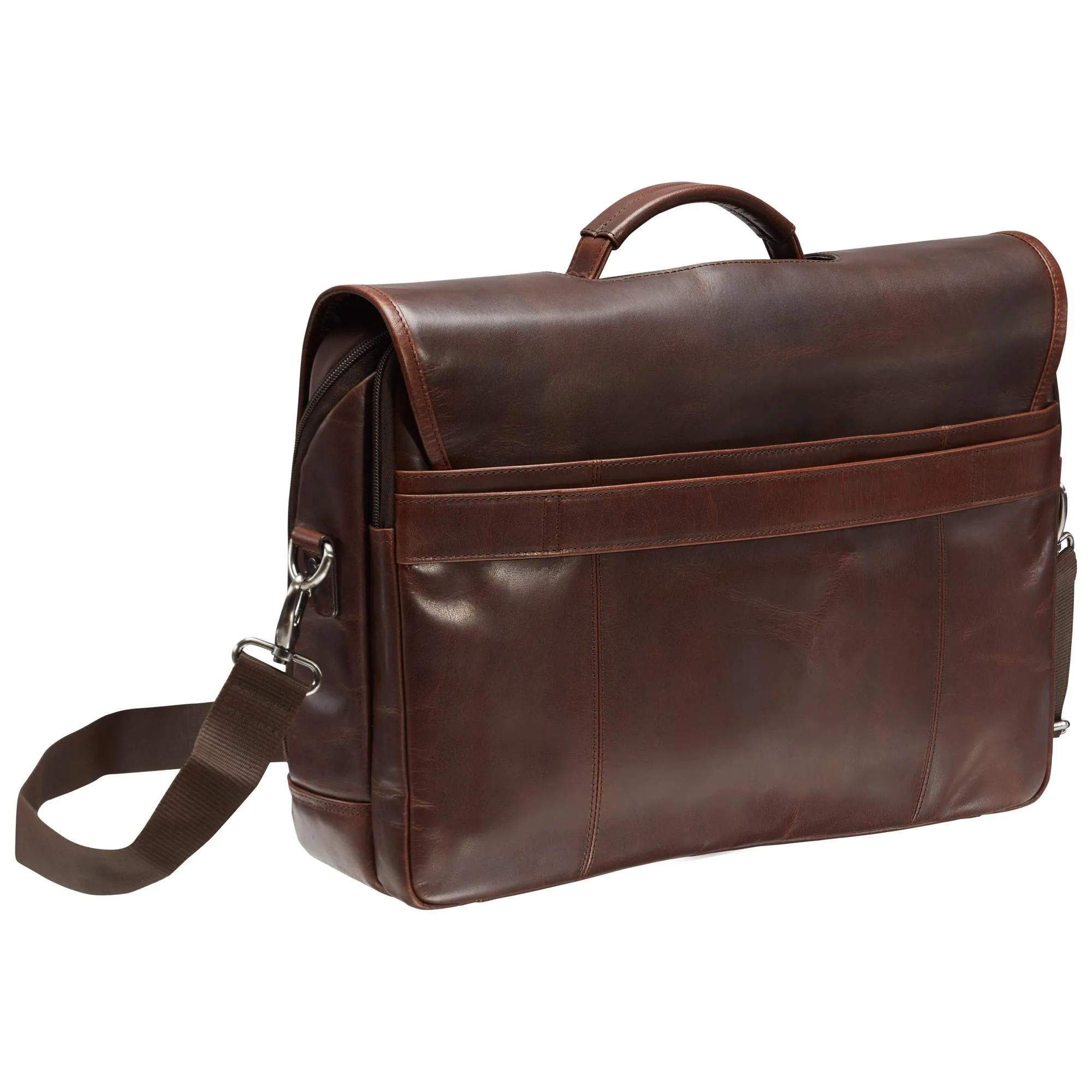 Mancini Double Compartment Briefcase for Laptop and Tablet