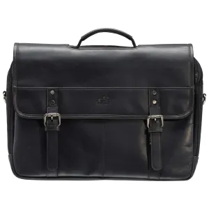 Mancini Double Compartment Briefcase for Laptop and Tablet