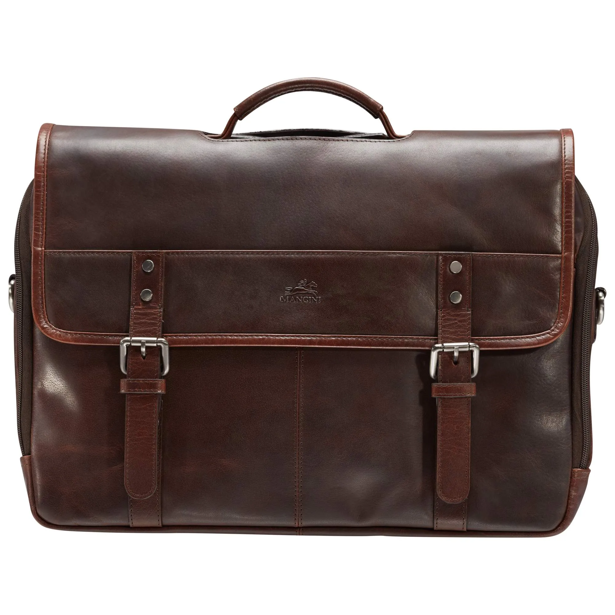 Mancini Double Compartment Briefcase for Laptop and Tablet