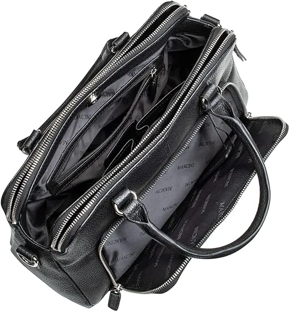 Mancini Pebbled Jennifer Satchel Bag