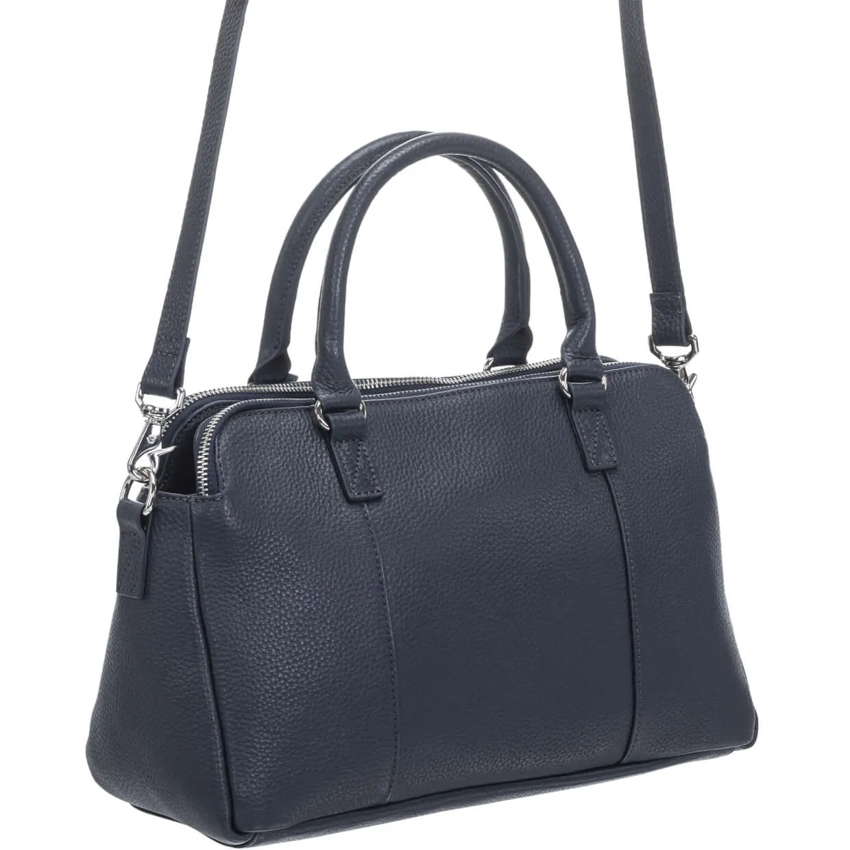 Mancini Pebbled Jennifer Satchel Bag