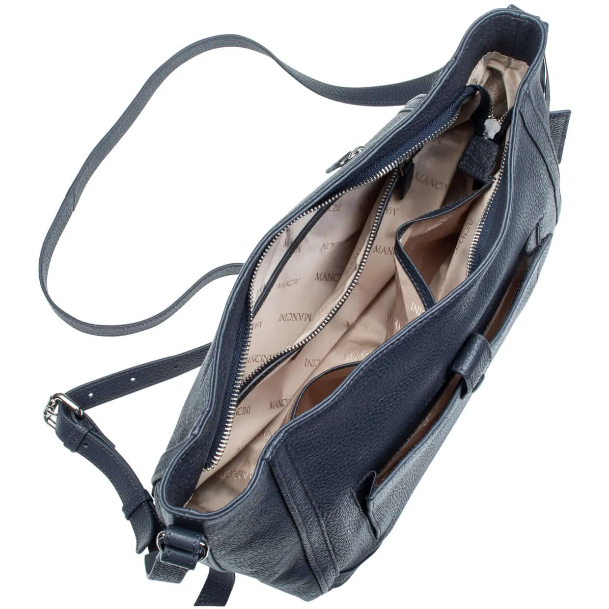 Mancini Pebbled Sophia Crossbody Bag