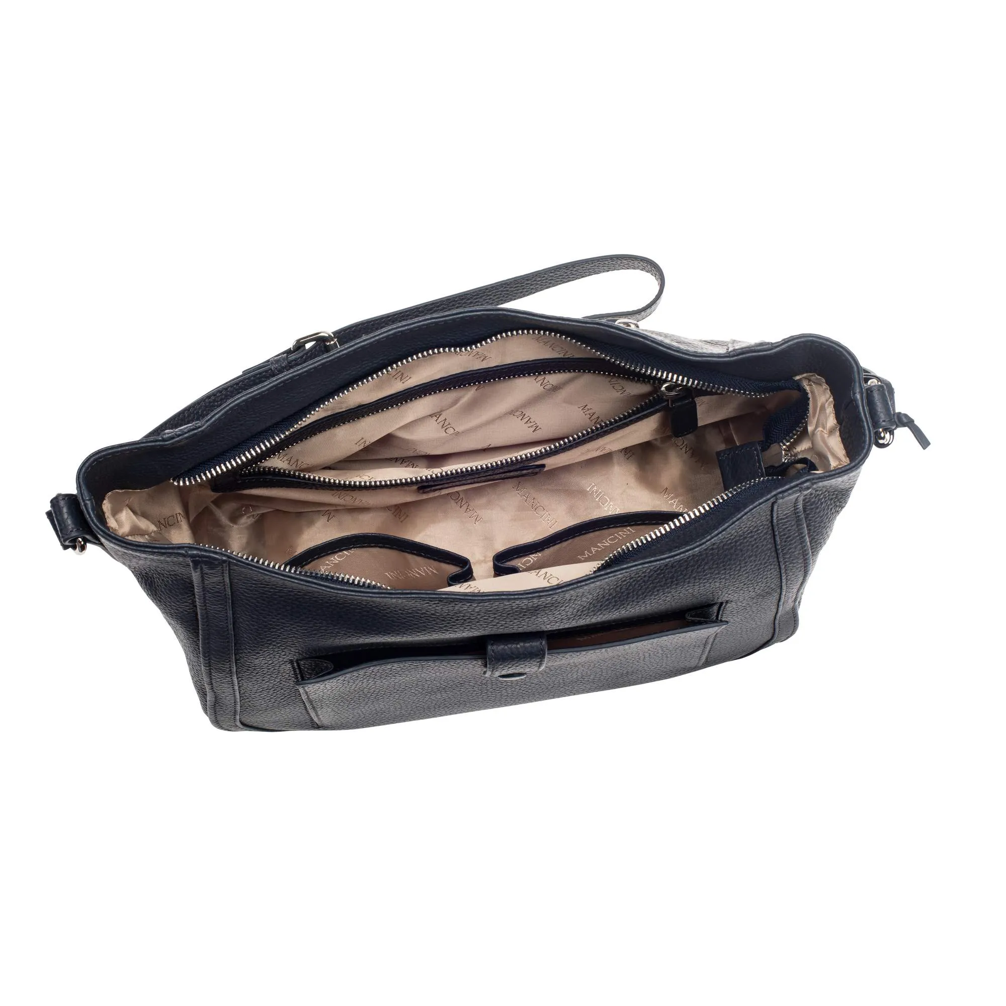 Mancini Pebbled Sophia Crossbody Bag