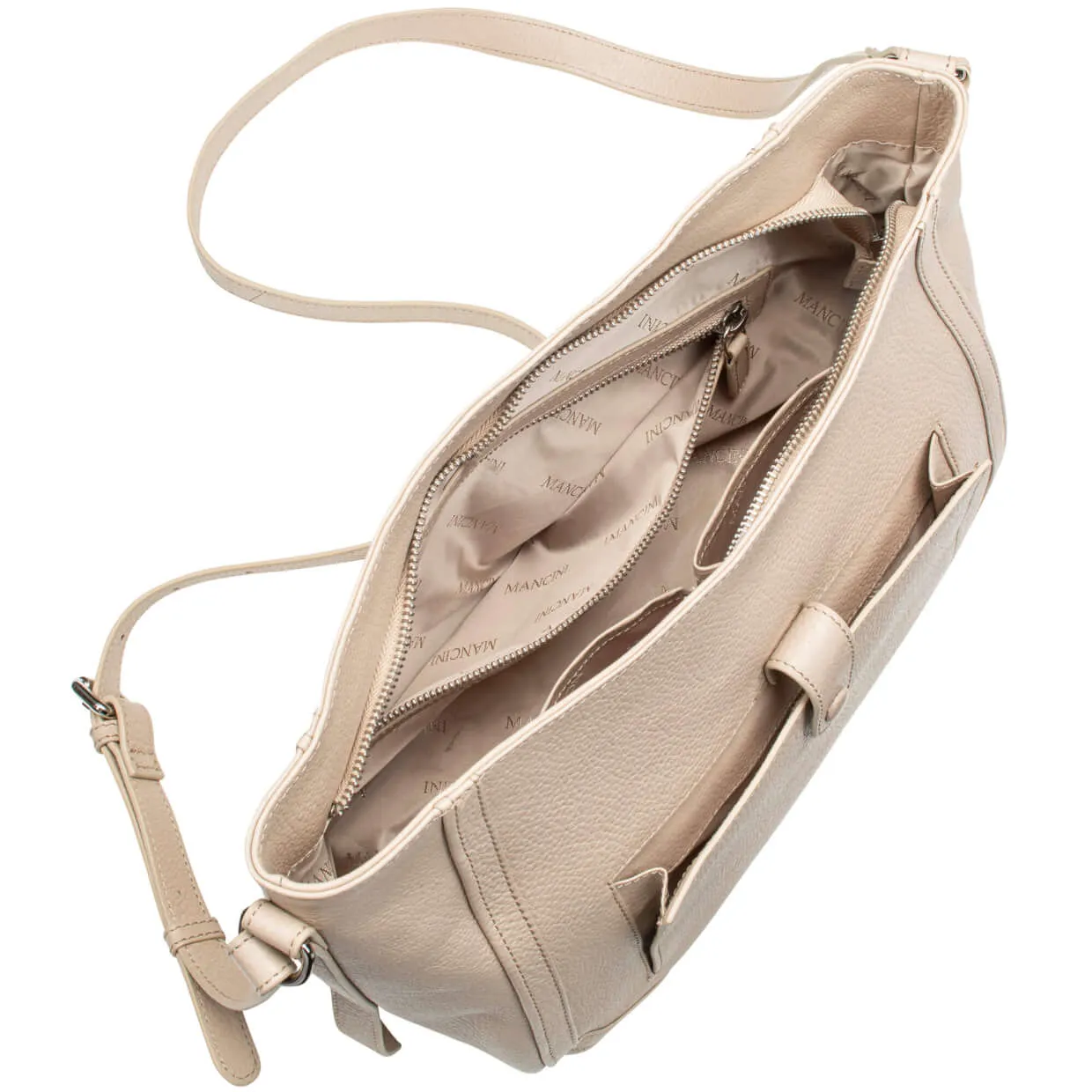 Mancini Pebbled Sophia Crossbody Bag