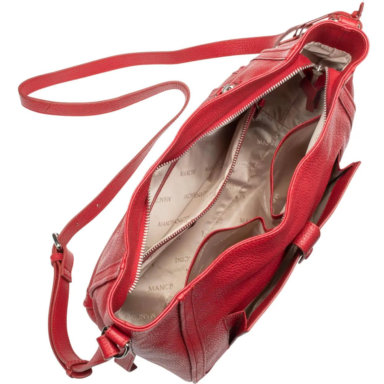 Mancini Pebbled Sophia Crossbody Bag