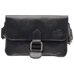 Mancini Slim Leather Waist Bag