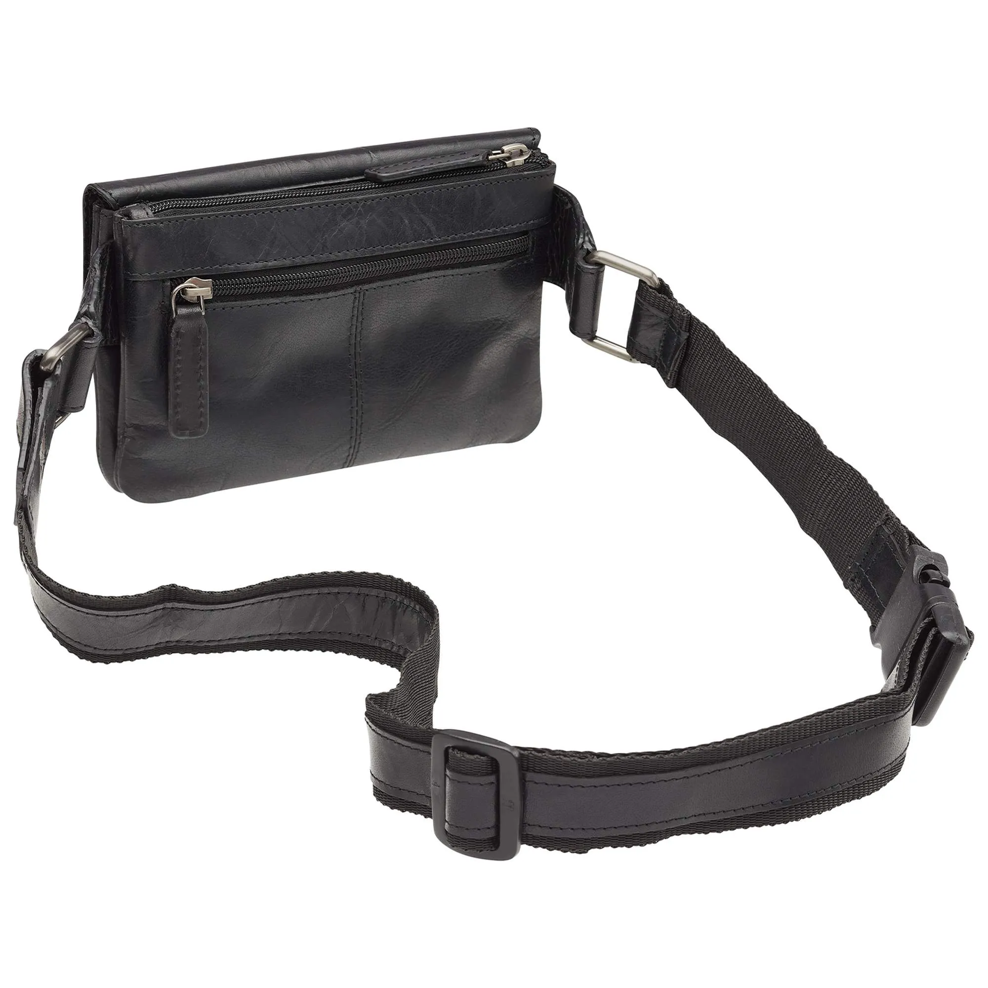 Mancini Slim Leather Waist Bag