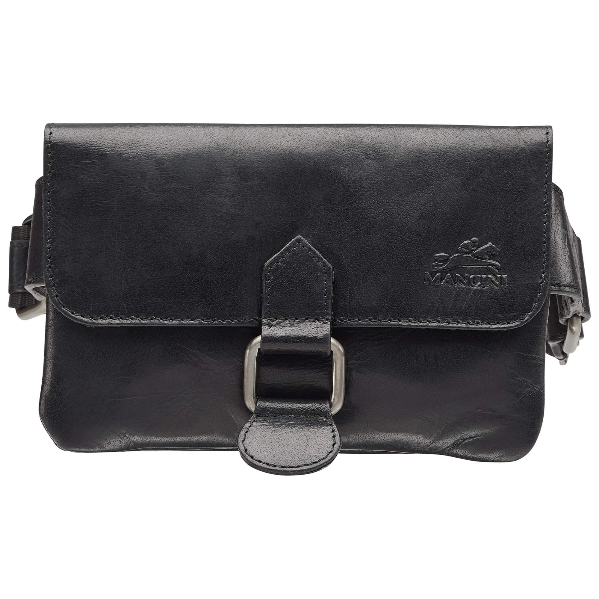 Mancini Slim Leather Waist Bag