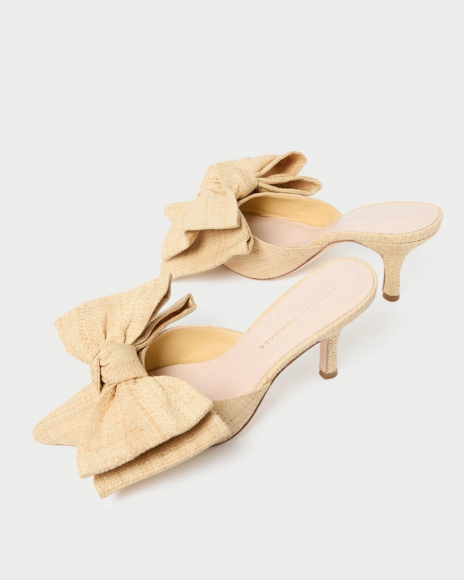 Margot Natural Raffia Bow Mule