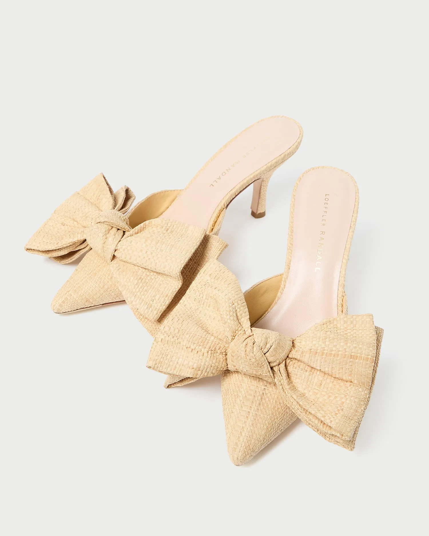 Margot Natural Raffia Bow Mule