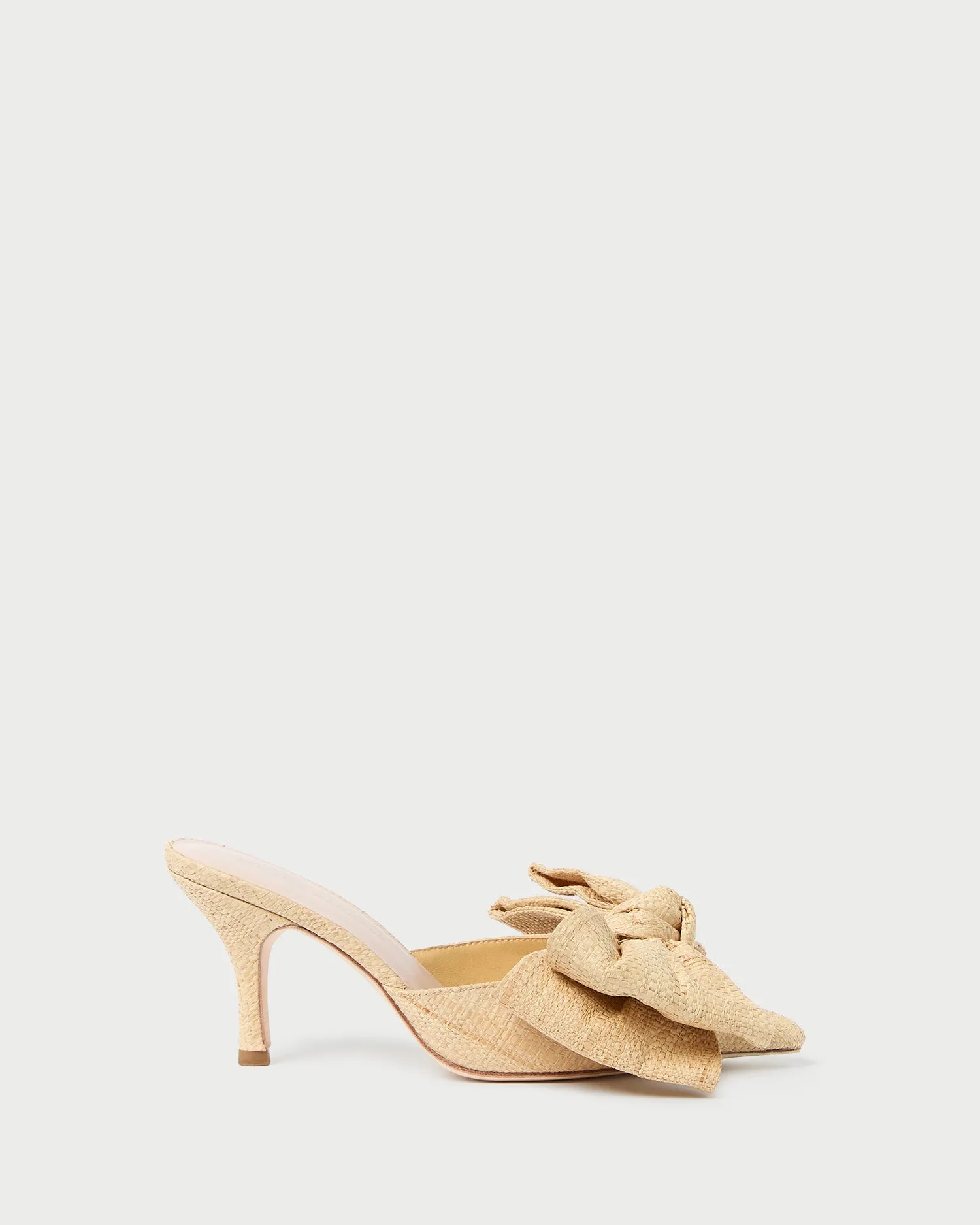 Margot Natural Raffia Bow Mule
