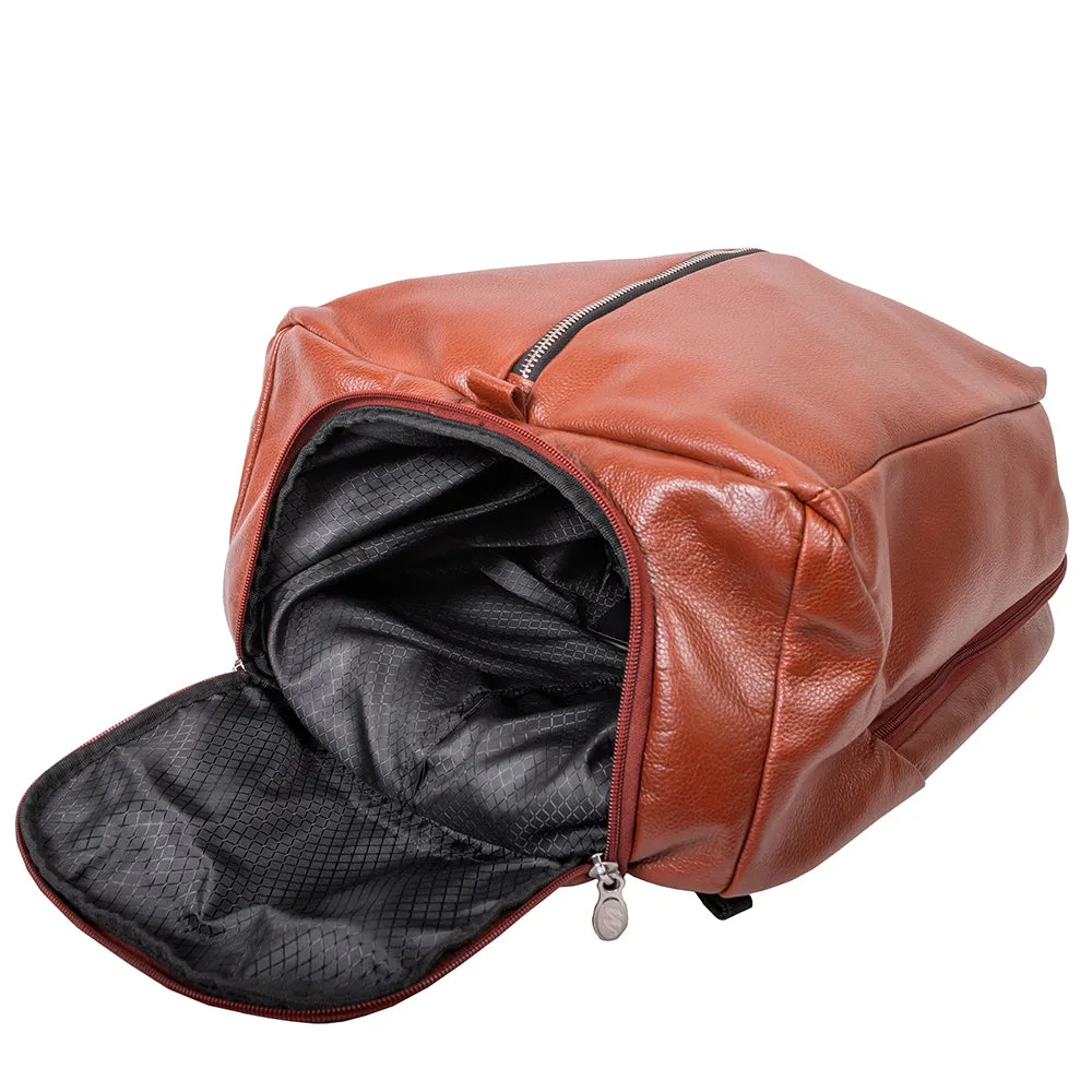 McKlein 17" Leather Carry-All Laptop & Tablet Overnight Backpack
