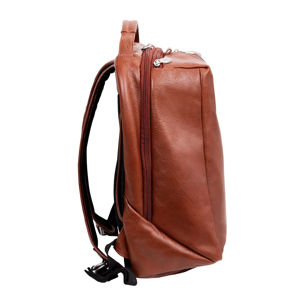 McKlein 17" Leather Carry-All Laptop & Tablet Overnight Backpack