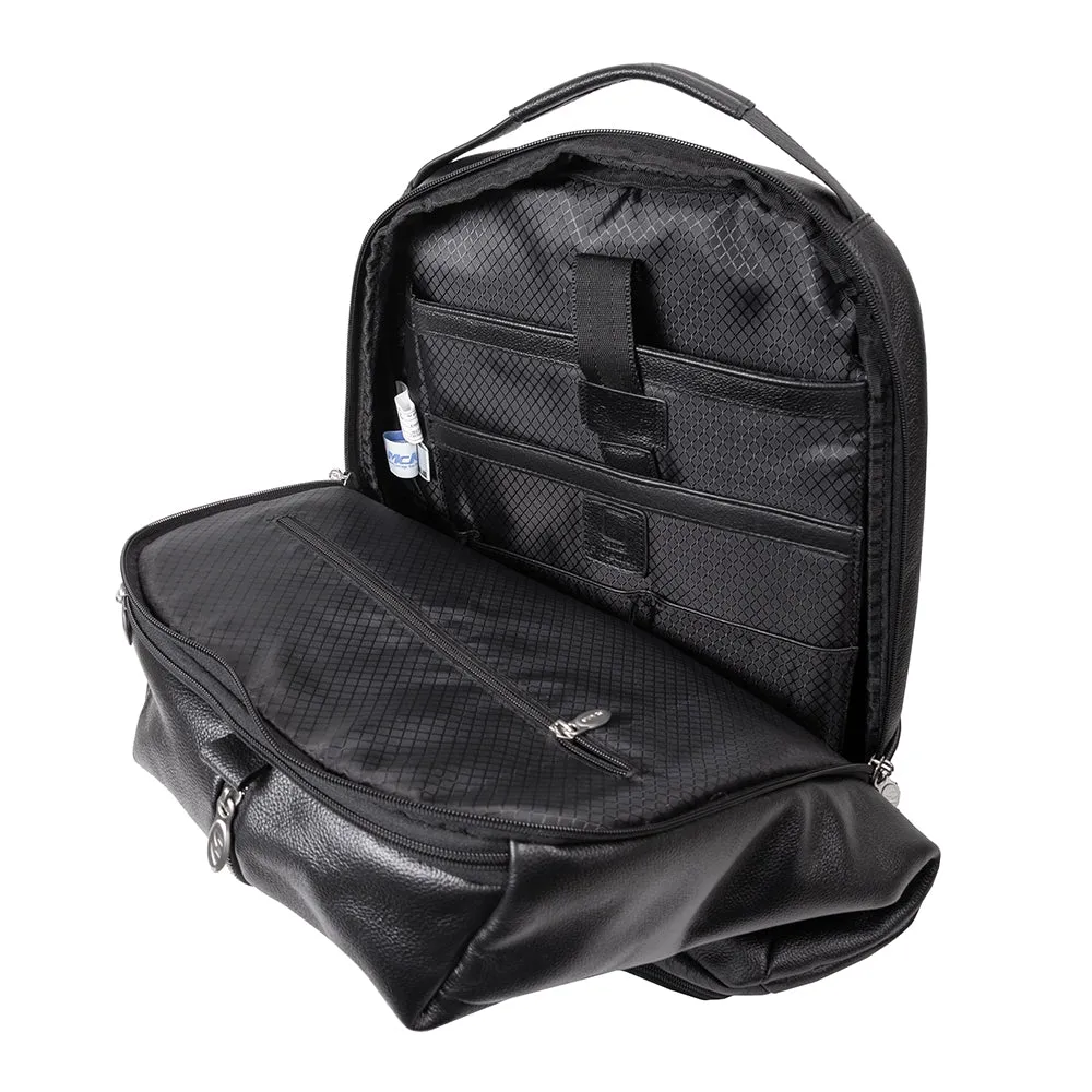McKlein 17" Leather Carry-All Laptop & Tablet Overnight Backpack