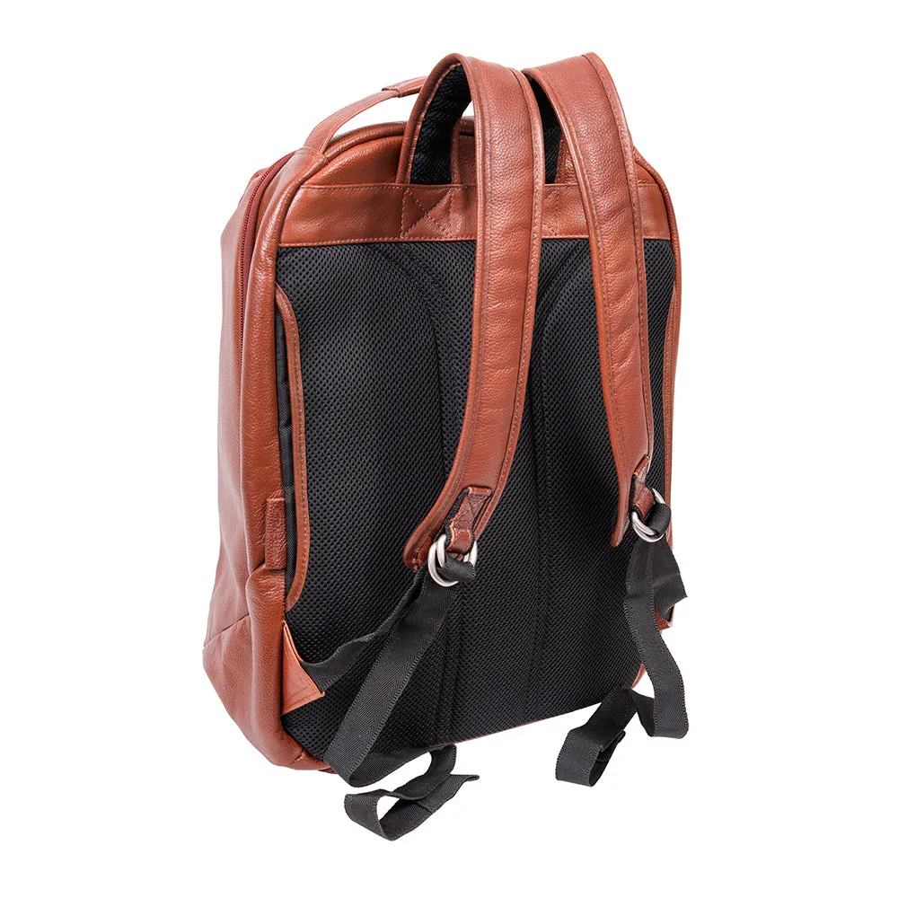 McKlein 17" Leather Carry-All Laptop & Tablet Overnight Backpack