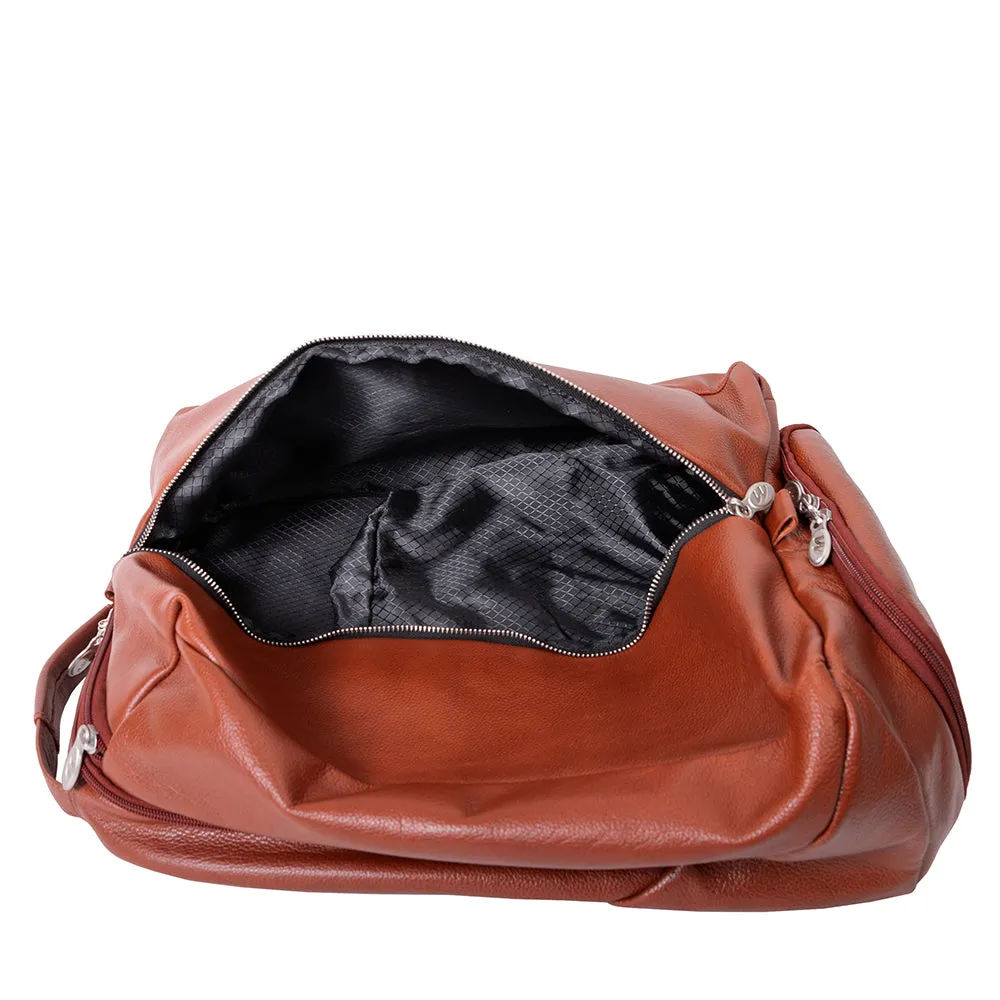 McKlein 17" Leather Carry-All Laptop & Tablet Overnight Backpack
