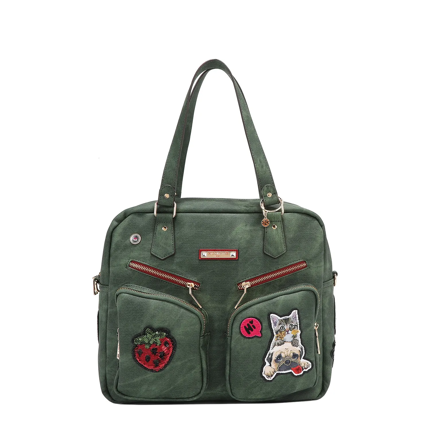 MULTI PATCH ZIPPER BAG