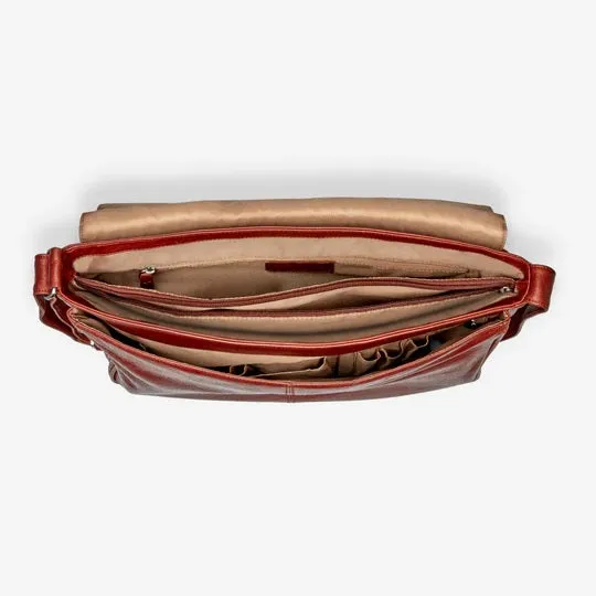 Osgoode Marley Cashmere Leather Messenger Bag 6008