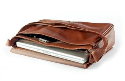 Osgoode Marley Cashmere Leather Messenger Bag 6008