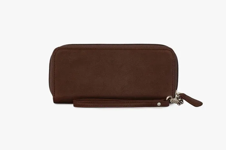 Osgoode Marley RFID Leather Zip Clutch w/ Wrist strap 1614