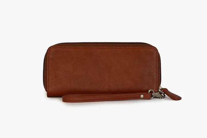 Osgoode Marley RFID Leather Zip Clutch w/ Wrist strap 1614