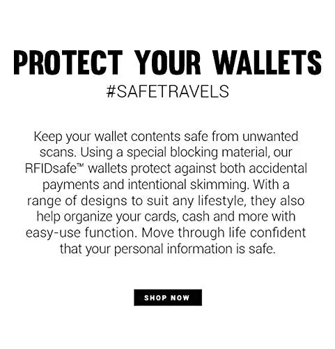 Pacsafe RFIDsafe TEC Passport Wallet RFID blocking slim passport holder
