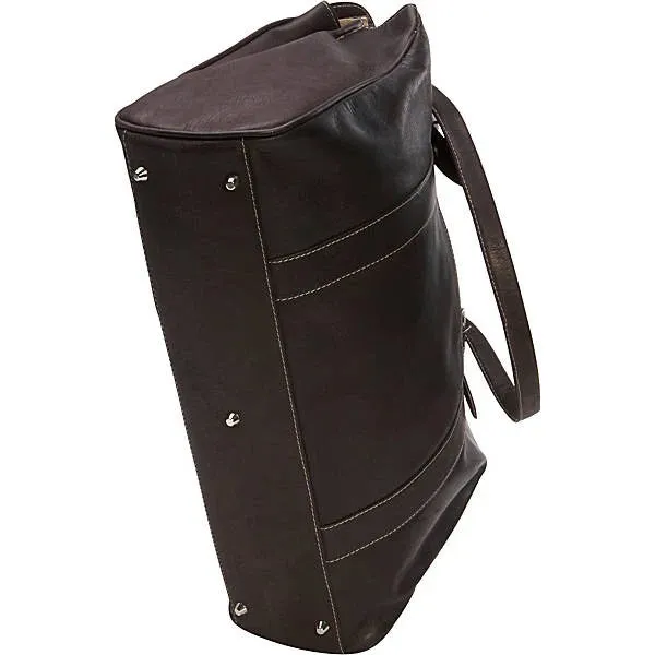 Piel Ladies Leather Buckle Laptop Tote