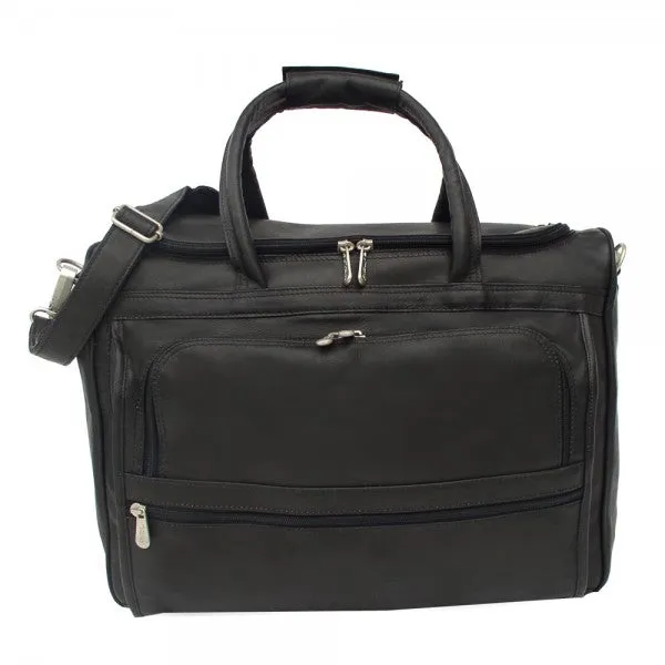 Piel Leather Computer Briefcase Carry All Bag