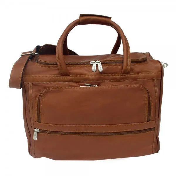 Piel Leather Computer Briefcase Carry All Bag