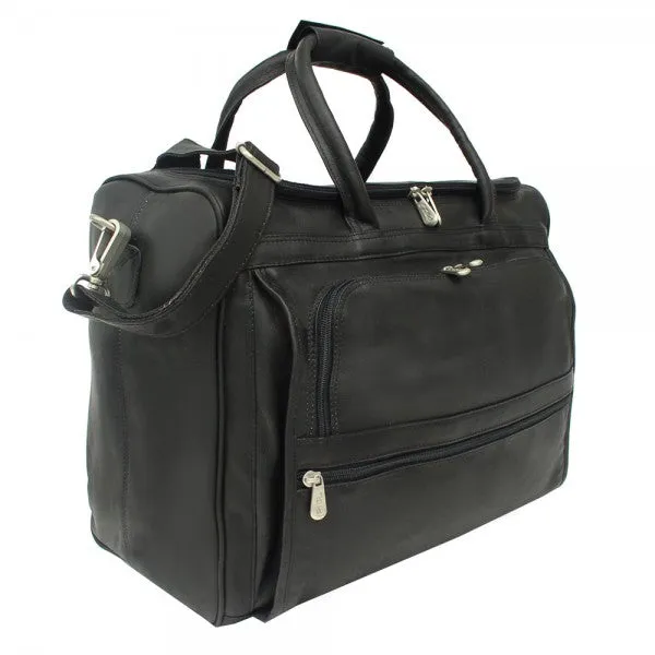 Piel Leather Computer Briefcase Carry All Bag