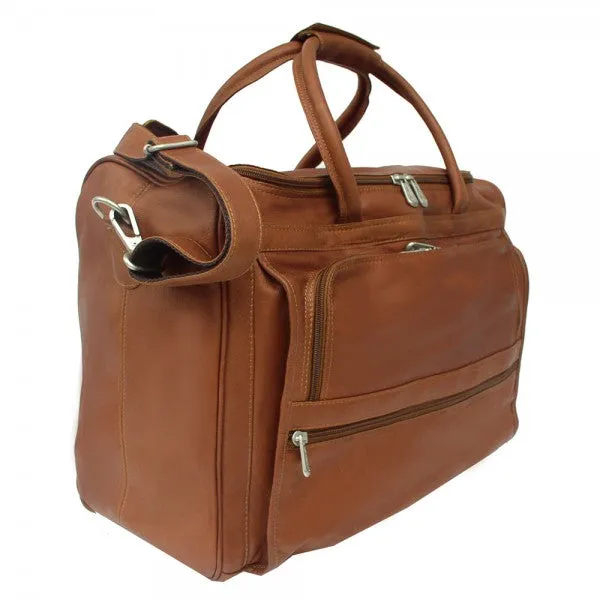 Piel Leather Computer Briefcase Carry All Bag