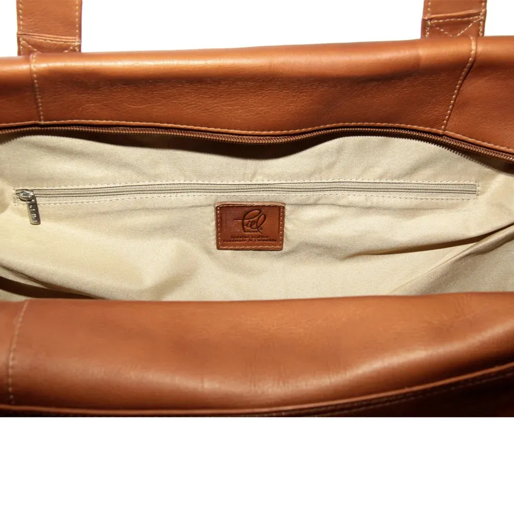 Piel Leather Extra Large Zip Pocket Duffel Bag