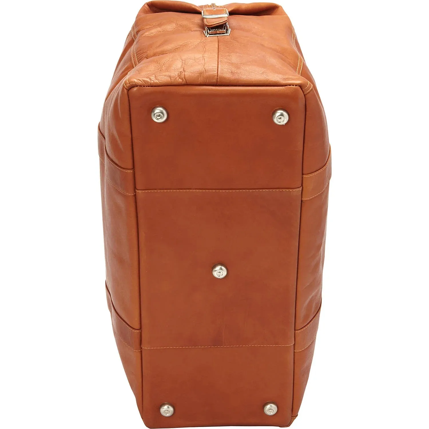 Piel Leather Extra Large Zip Pocket Duffel Bag