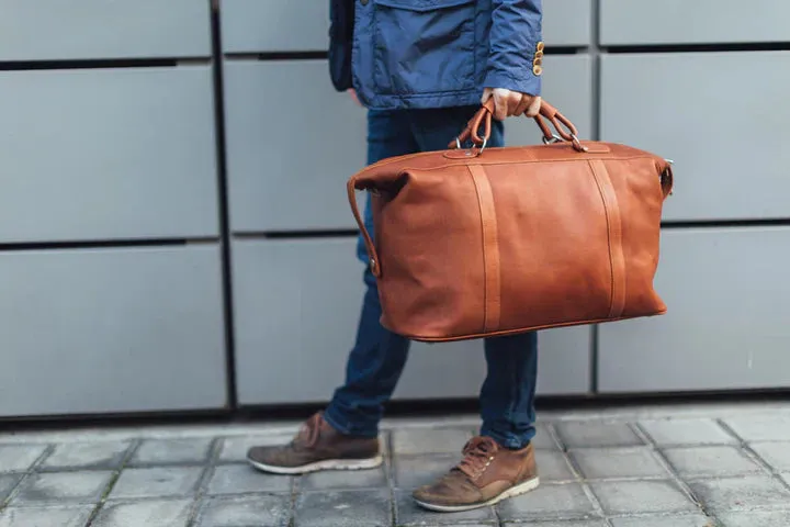 Piel Leather Large Carry On Duffle Bag