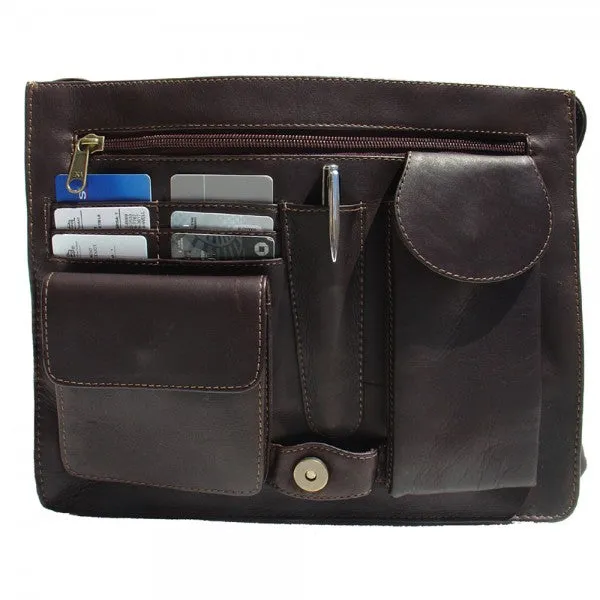 Piel Leather Large Handbag with Organizer