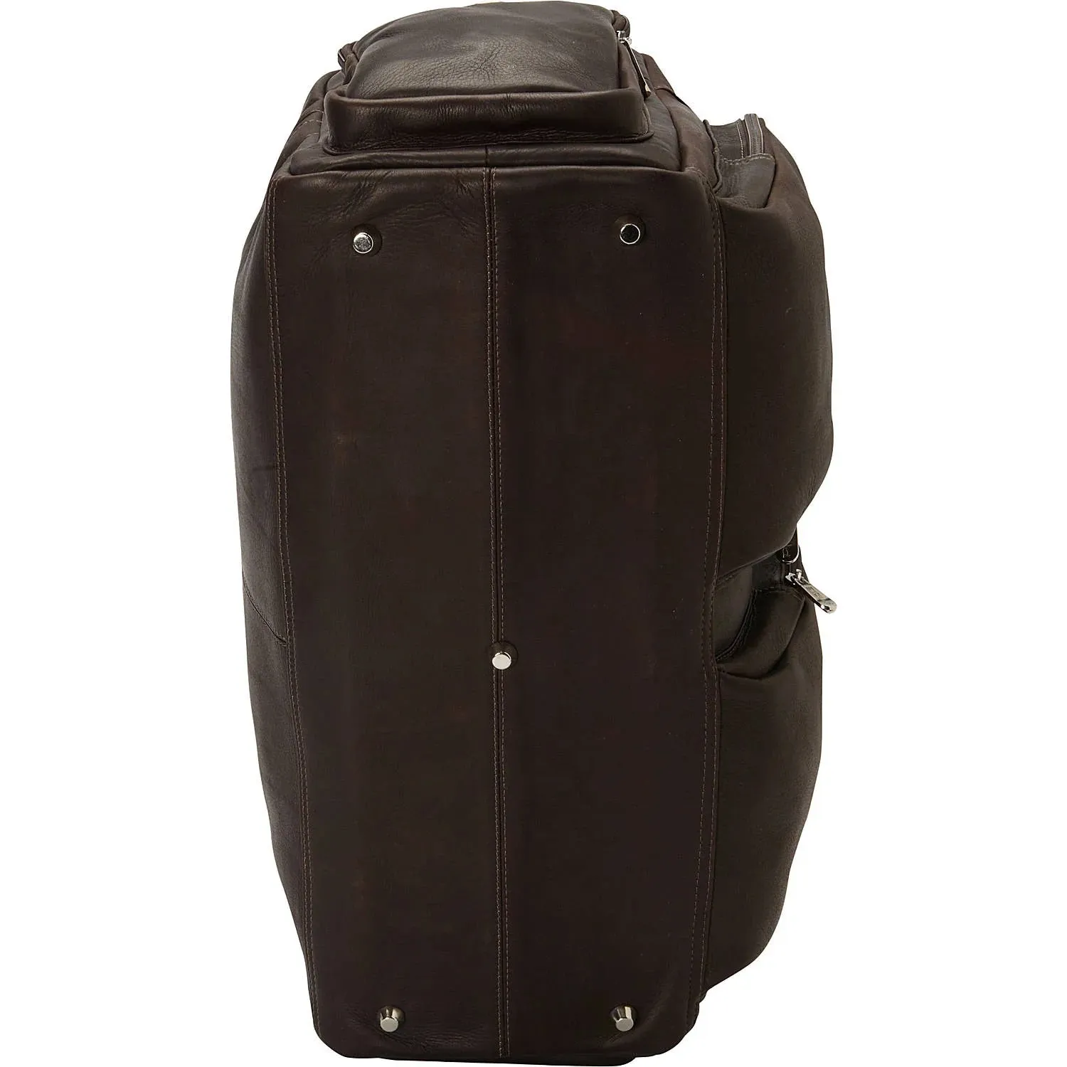 Piel Leather Multi Pocket Carry On Duffle Bag
