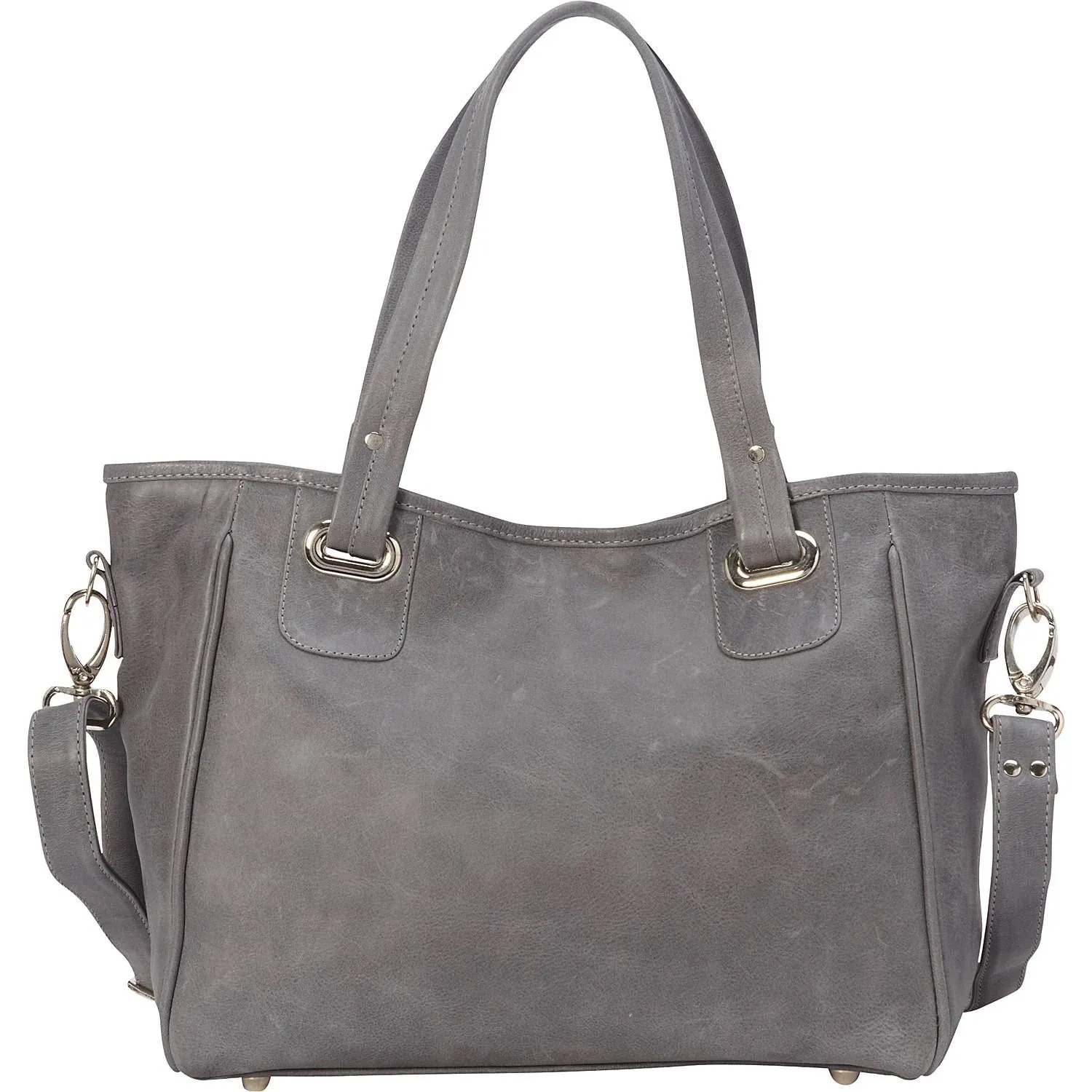 Piel Leather Open Tote/ Cross Body Bag