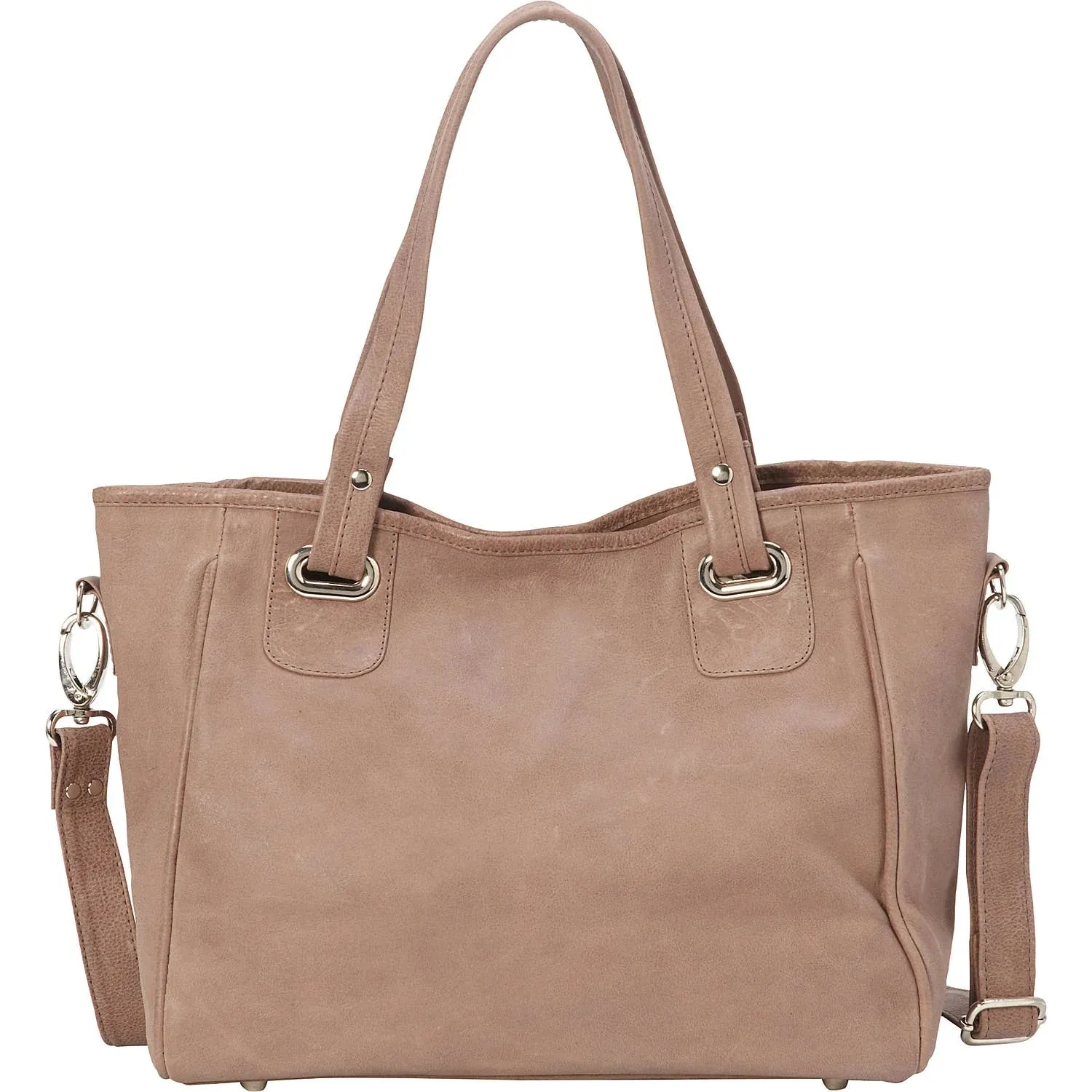 Piel Leather Open Tote/ Cross Body Bag