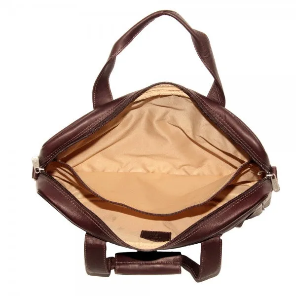 Piel Leather Top Zip Portfolio